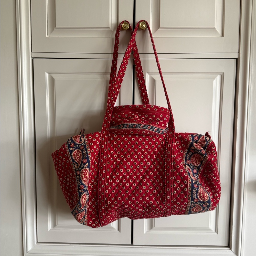 Red Paisley Tote Bag